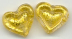 Double Hearts, Crystal & Gold Foil